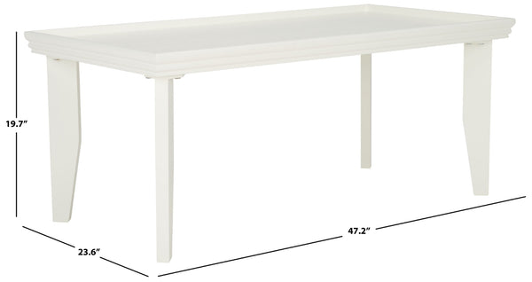 Safavieh Naios Coffee Table – Modern Minimalist Accent Table With Sculptural Design For Contemporary Spaces Ivory COF9705B