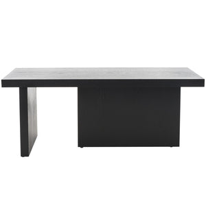 Safavieh Assana Coffee Table - Modern Sculptural Design With Natural Wood Grain For Stylish Living Spaces Black COF9706A