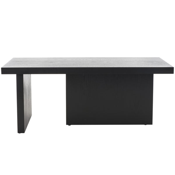 Safavieh Assana Coffee Table - Modern Sculptural Design With Natural Wood Grain For Stylish Living Spaces Black COF9706A