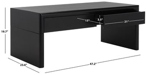Safavieh Rune Coffee Table W/ Drawers X23 Black COF9707A