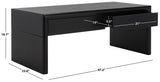 Safavieh Rune Coffee Table W/ Drawers X23 Black COF9707A