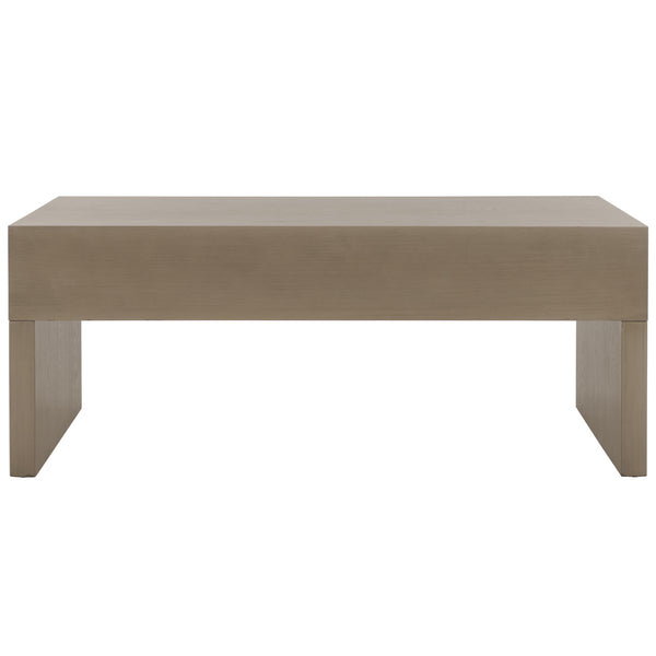 Safavieh Rune Coffee Table W/ Drawers X23 Sandy Grey COF9707D