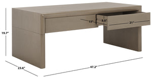 Safavieh Rune Coffee Table W/ Drawers X23 Sandy Grey COF9707D