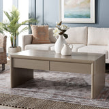 Safavieh Rune Coffee Table W/ Drawers X23 Sandy Grey COF9707D