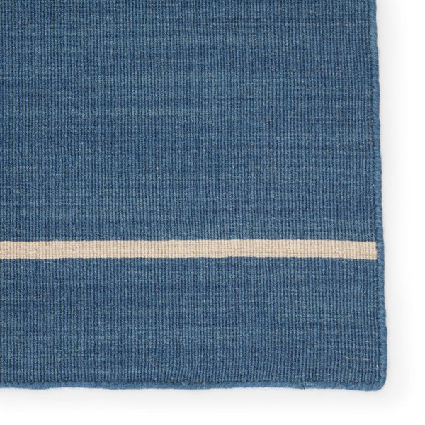 Jaipur Living Coastal Shores Cape Cod Coh09 Handwoven Handmade 100% Wool Lines Stripes Indoor Rug Blue, Beige 100% Wool Rug122701