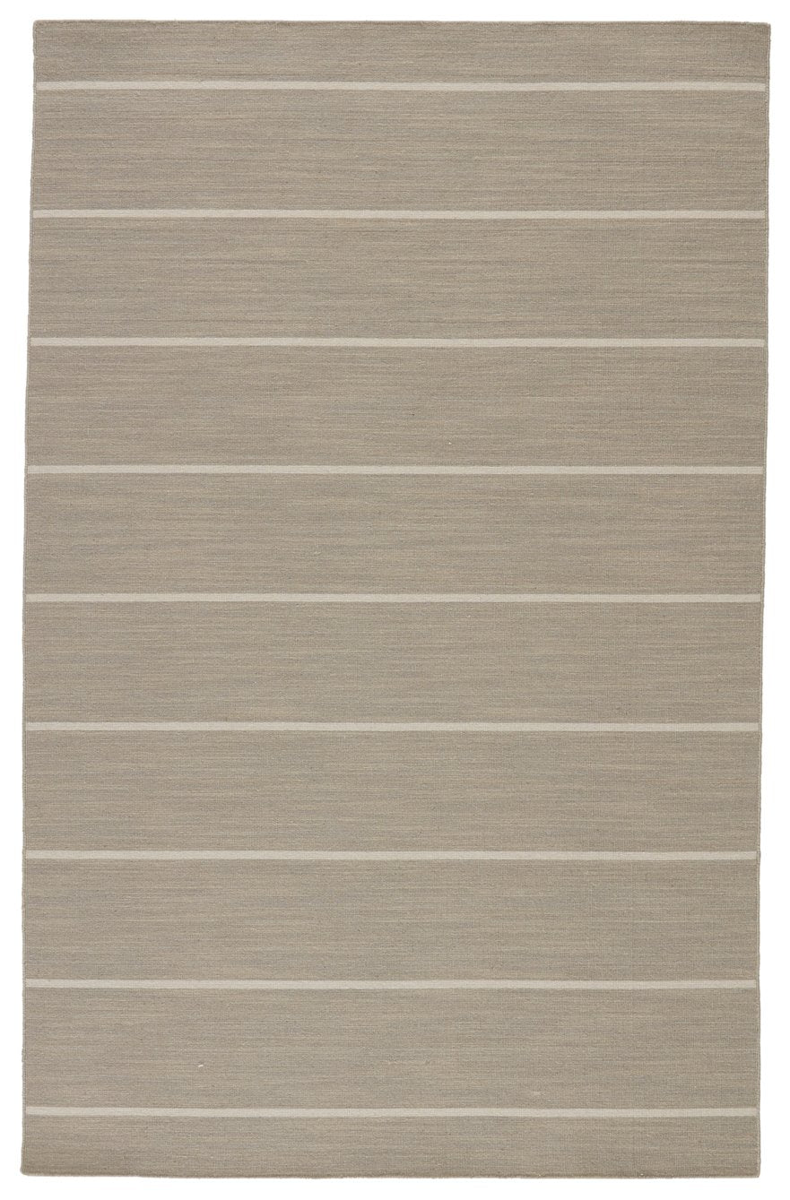 Jaipur Living Coastal Shores Cape Cod Coh17 Handwoven Handmade 100% Wool Lines Stripes Indoor Rug Taupe, Beige 100% Wool Rug122736
