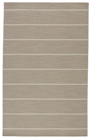 Jaipur Living Coastal Shores Cape Cod Coh17 Handwoven Handmade 100% Wool Lines Stripes Indoor Rug Taupe, Beige 100% Wool Rug122736