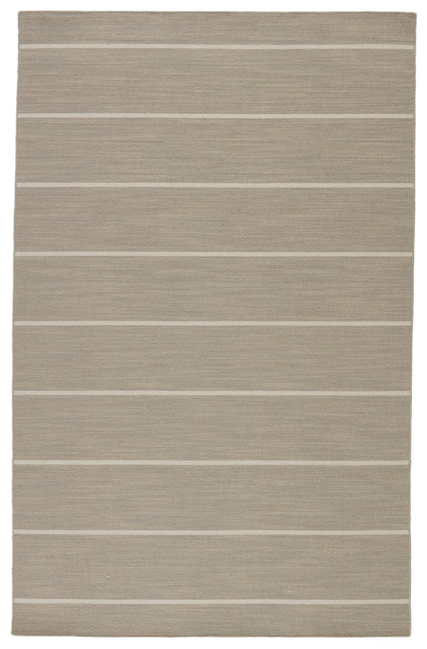 Jaipur Living Coastal Shores Cape Cod Coh17 Handwoven Handmade 100% Wool Lines Stripes Indoor Rug Taupe, Beige 100% Wool Rug122736