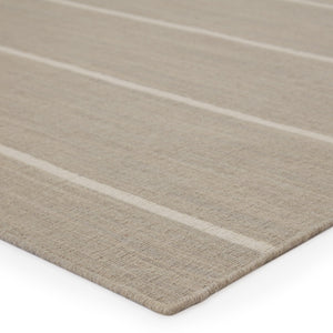 Jaipur Living Coastal Shores Cape Cod Coh17 Handwoven Handmade 100% Wool Lines Stripes Indoor Rug Taupe, Beige 100% Wool Rug122736