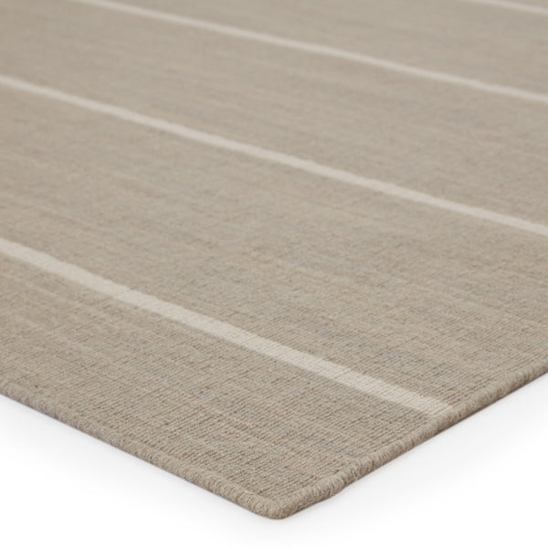 Jaipur Living Coastal Shores Cape Cod Coh17 Handwoven Handmade 100% Wool Lines Stripes Indoor Rug Taupe, Beige 100% Wool Rug122736