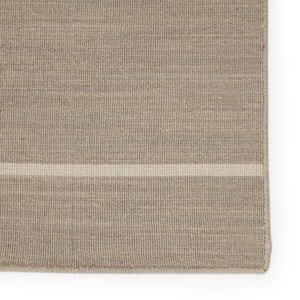 Jaipur Living Coastal Shores Cape Cod Coh17 Handwoven Handmade 100% Wool Lines Stripes Indoor Rug Taupe, Beige 100% Wool Rug122736