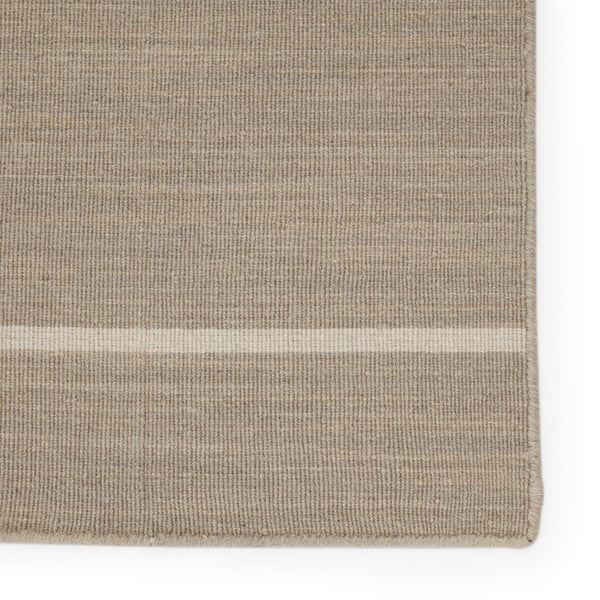 Jaipur Living Coastal Shores Cape Cod Coh17 Handwoven Handmade 100% Wool Lines Stripes Indoor Rug Taupe, Beige 100% Wool Rug122736