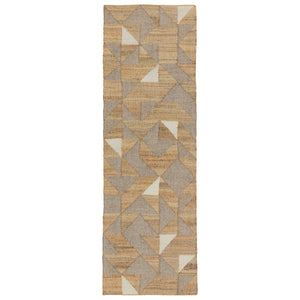Jaipur Living Jaipur Living Utah Flatweave Jute Wool Rug Reversible Geometric Neutral Indoor Accent 3' x 10' RUG152301