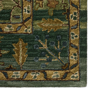 Jaipur Living Cardamom Ahava Com03 Tufted Handmade 100% Wool Traditional Oriental Indoor Rug Green, Blue 100% Wool, 100% Cotton Rug147096
