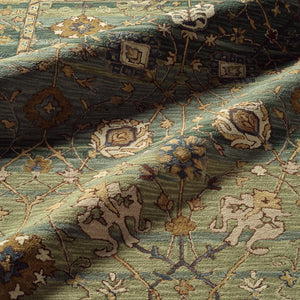 Jaipur Living Cardamom Ahava Com03 Tufted Handmade 100% Wool Traditional Oriental Indoor Rug Green, Blue 100% Wool, 100% Cotton Rug147096