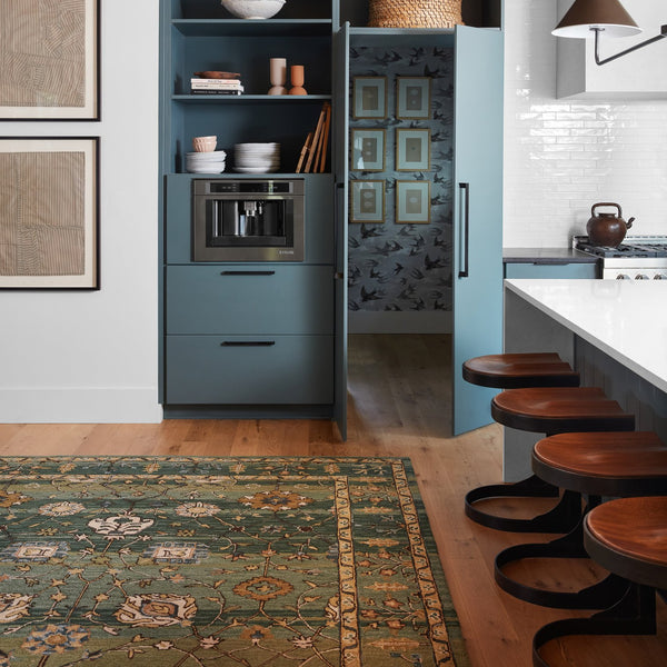 Jaipur Living Cardamom Ahava Com03 Tufted Handmade 100% Wool Traditional Oriental Indoor Rug Green, Blue 100% Wool, 100% Cotton Rug147096