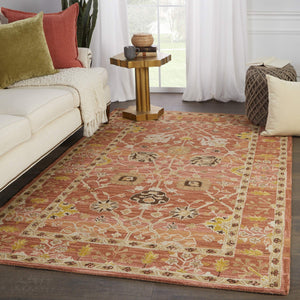 Jaipur Living Vibe by Jaipur Living Ahava Wool Tufted Floral Medallion Rug Distressed Turkish Style 9' x 12' RUG147119