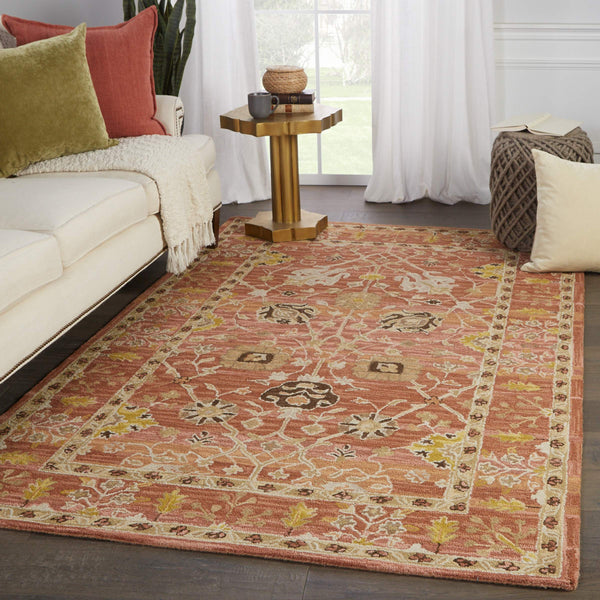 Jaipur Living Vibe by Jaipur Living Ahava Wool Tufted Floral Medallion Rug Distressed Turkish Style 9' x 12' RUG147119