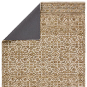 Jaipur Living Cardamom Sarang Com14 Tufted Handmade 100% Wool Traditional Trellis Indoor Rug Brown, Taupe 100% Wool, 100% Polyester Rug156013