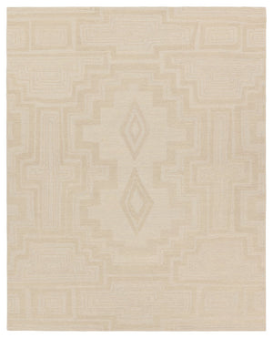 Jaipur Living Cardamom Aterian Com16 Tufted Handmade 100% Wool Traditional Medallion Indoor Rug Tan 100% Wool, 100% Cotton Rug156851