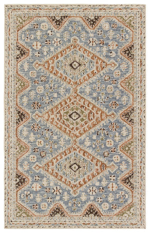 Jaipur Living Cardamom Zascha Com17 Tufted Handmade 100% Wool Traditional Medallion Indoor Rug Blue, Brown 100% Wool, 100% Cotton Rug156856