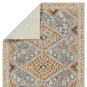 Jaipur Living Cardamom Zascha Com17 Tufted Handmade 100% Wool Traditional Medallion Indoor Rug Blue, Brown 100% Wool, 100% Cotton Rug156856