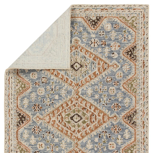 Jaipur Living Cardamom Zascha Com17 Tufted Handmade 100% Wool Traditional Medallion Indoor Rug Blue, Brown 100% Wool, 100% Cotton Rug156856