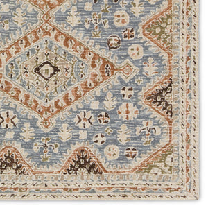 Jaipur Living Cardamom Zascha Com17 Tufted Handmade 100% Wool Traditional Medallion Indoor Rug Blue, Brown 100% Wool, 100% Cotton Rug156856