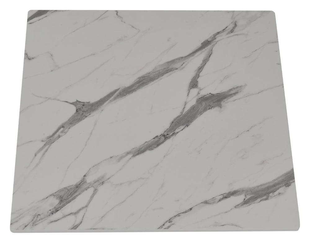 Soho Concept Compact Hpl Square Tabletop 23.5" X 23.5" - Durable White Marble Finish For Home & Office Use White  Soho-concept-dining-chair-13592