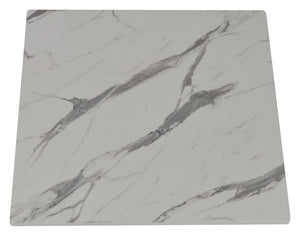 Soho Concept Compact Hpl Square Tabletop 23.5" X 23.5" - Durable White Marble Finish For Home & Office Use White  Soho-concept-dining-chair-13592