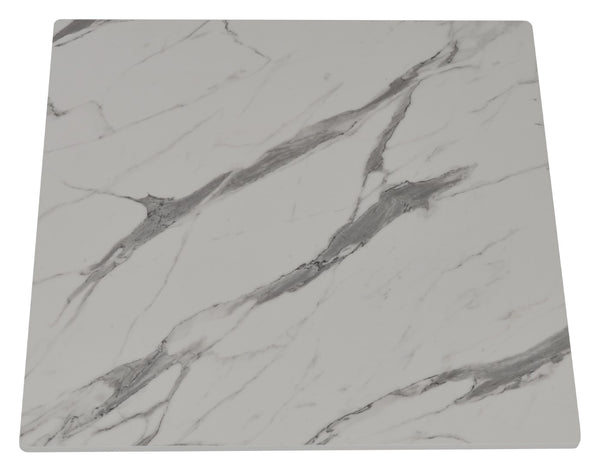 Soho Concept Compact Hpl Square Tabletop 23.5" X 23.5" - Durable White Marble Finish For Home & Office Use White  Soho-concept-dining-chair-13592