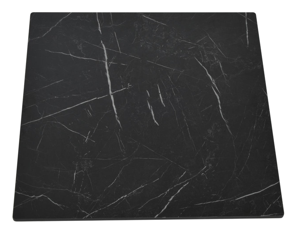 Soho Concept Compact Hpl Laminate Square Tabletop 27.5" X 27.5" - Durable Black Marble Finish For Modern Spaces Black  Soho-concept-dining-chair-13591