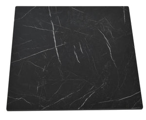 Soho Concept Compact Hpl Laminate Square Tabletop 27.5" X 27.5" - Durable Black Marble Finish For Modern Spaces Black  Soho-concept-dining-chair-13591
