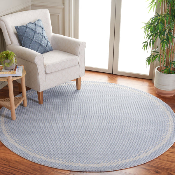 Safavieh Continental Elegant Blue Beige Accent Rug — Low Plush, Power-Loomed Turkey, Durable Stain-Resistant Finish 2'-3" x 3'-9" CON118J-2