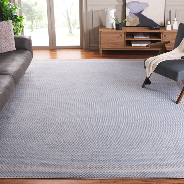 Safavieh Continental Power-Loomed Runner In Soft Blue And Beige — Low-Profile, Durable Hallway Accent Rug 2'-2" x 11'-0" CON118J-211