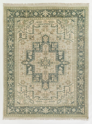 Momeni Erin Gates Concord CRD-5 Hand Knotted Traditional Medallion Indoor Rug Green 9'9" x 13'9"