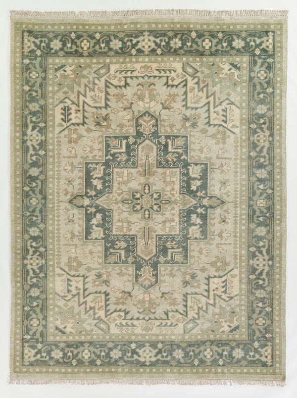 Momeni Erin Gates Concord CRD-5 Hand Knotted Traditional Medallion Indoor Rug Green 9'9" x 13'9"
