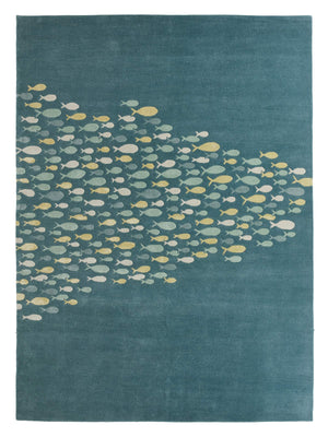Jaipur Living Jaipur Living Hand-tufted Wool Blend Coastal Fish Motif Plush Accent Rug for Entryway RUG122446