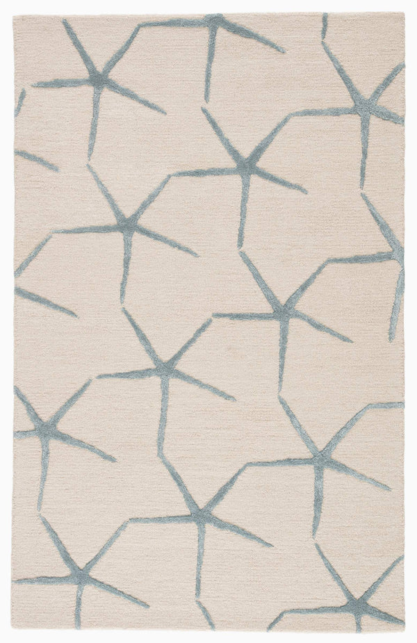 Jaipur Living Jaipur Living Starfishing Hand-tufted Wool Viscose Coastal Accent Rug Starfish Motif RUG122465