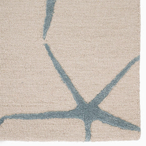 Jaipur Living Jaipur Living Starfishing Hand-tufted Wool Viscose Coastal Accent Rug Starfish Motif RUG122465