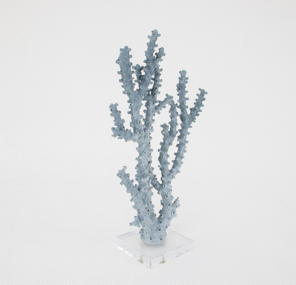 Zeugma Coral Blue Decorative Accent Piece - Stunning 10” Resin Sculpture With Clear Acrylic Finish, 1 Lb   Cf2229016