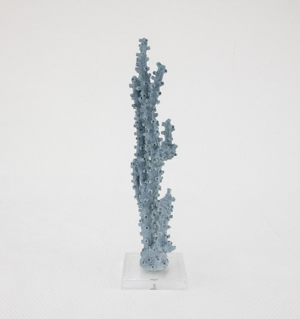 Zeugma Coral Blue Decorative Accent Piece - Stunning 10” Resin Sculpture With Clear Acrylic Finish, 1 Lb   Cf2229016