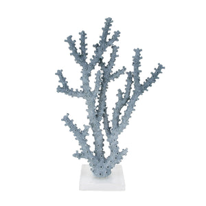 Zeugma Coral Blue Decorative Accent Piece - Stunning 10” Resin Sculpture With Clear Acrylic Finish, 1 Lb   Cf2229016