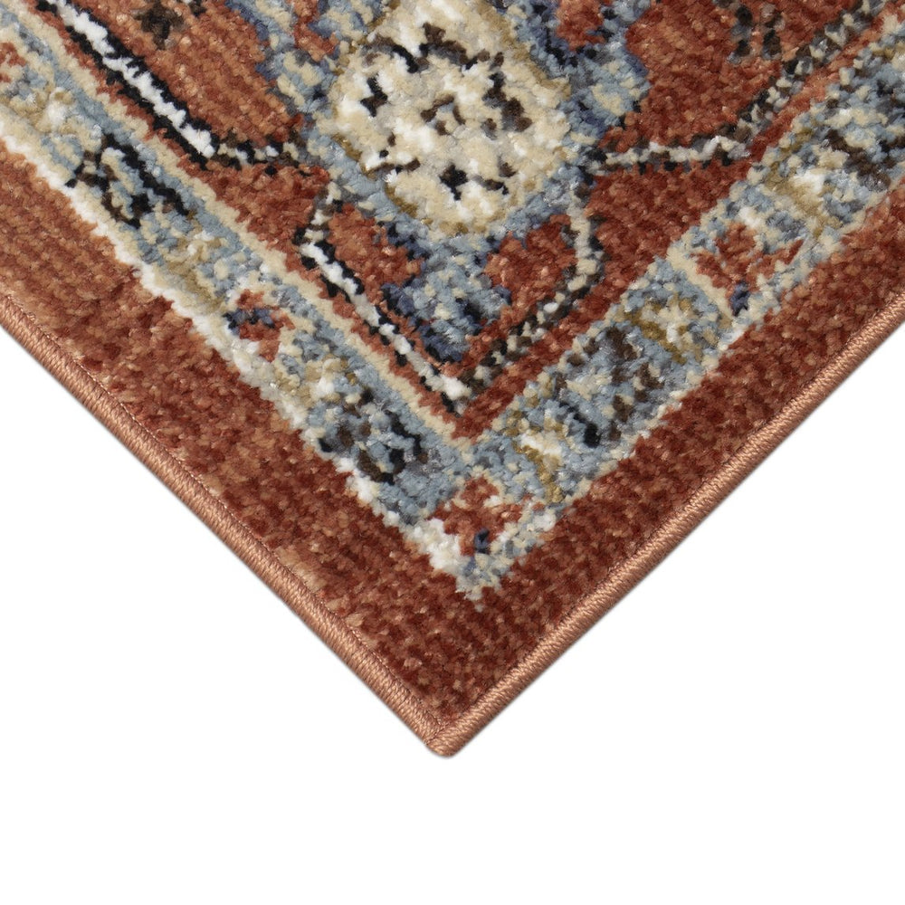 Trans Ocean Liora Manne Ariana Heriz Indoor Area Rug - Elegant Traditional Floral Design For Stylish Spaces Rust Polypropylene Arnr8922217