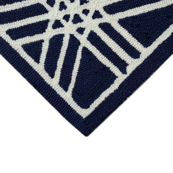 Trans Ocean Liora Manne Capri Hex Indoor/Outdoor Durable Area Rug - Stylish Geometric Accent For Any Space Navy Polyester,Acrylic Cap23174133