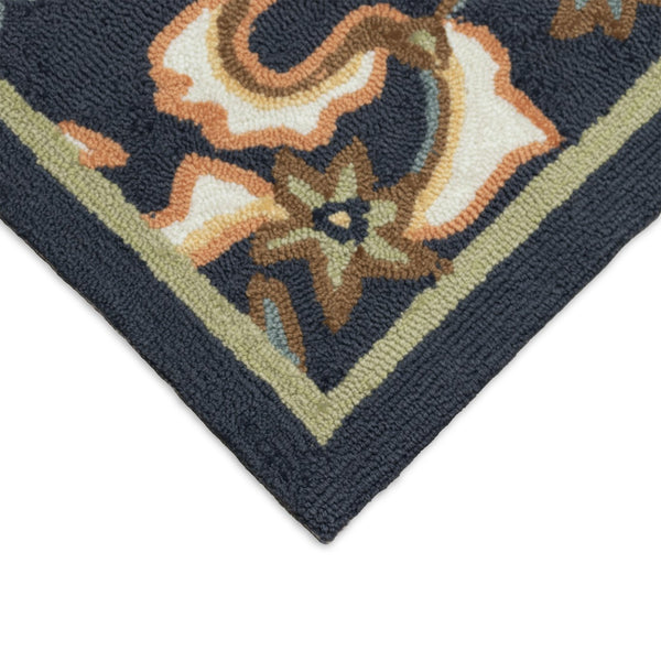 Trans Ocean Liora Manne Capri Petra Indoor/Outdoor Area Rug – Durable, Handmade, Traditional Persian Design Decor Navy Polyester,Acrylic Cap57175733