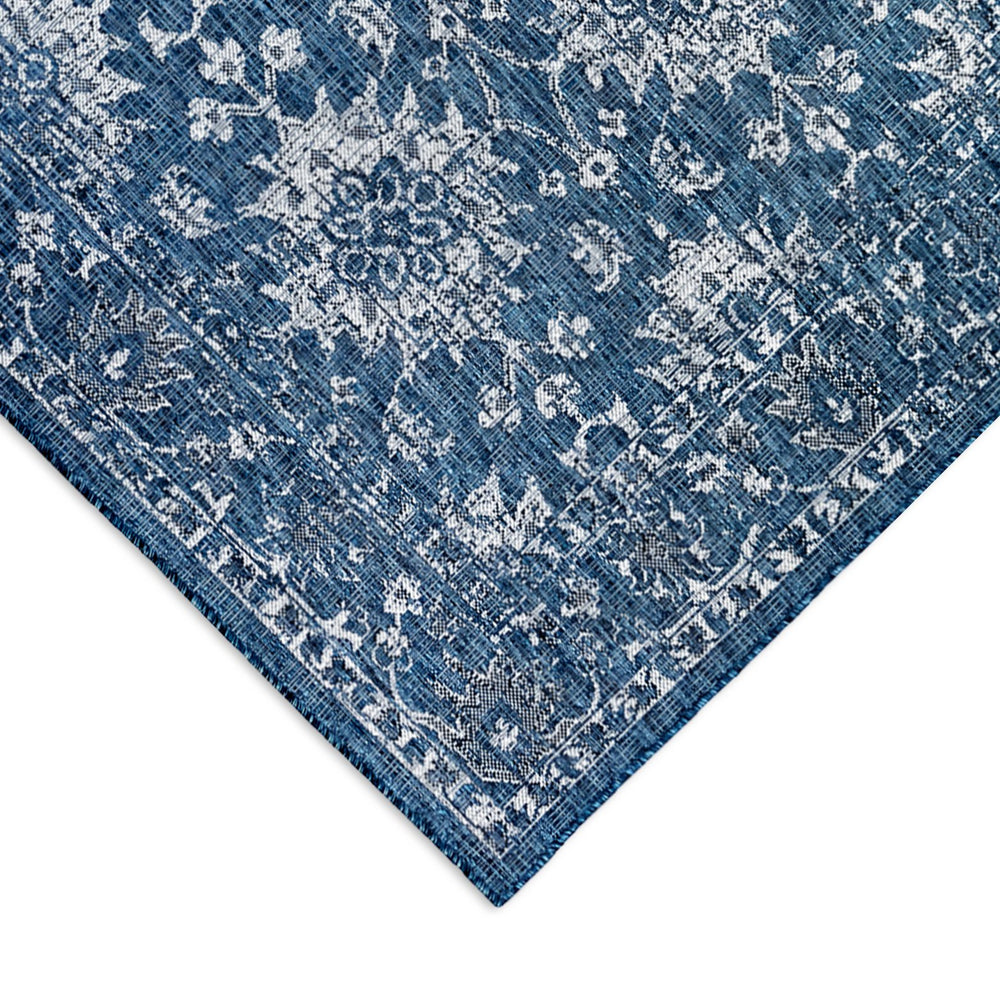 Trans Ocean Liora Manne Carmel Vintage Floral Indoor/Outdoor Area Rug - Timeless Medallion Design For Elegance Navy Polypropylene,Polyester Cre69841833
