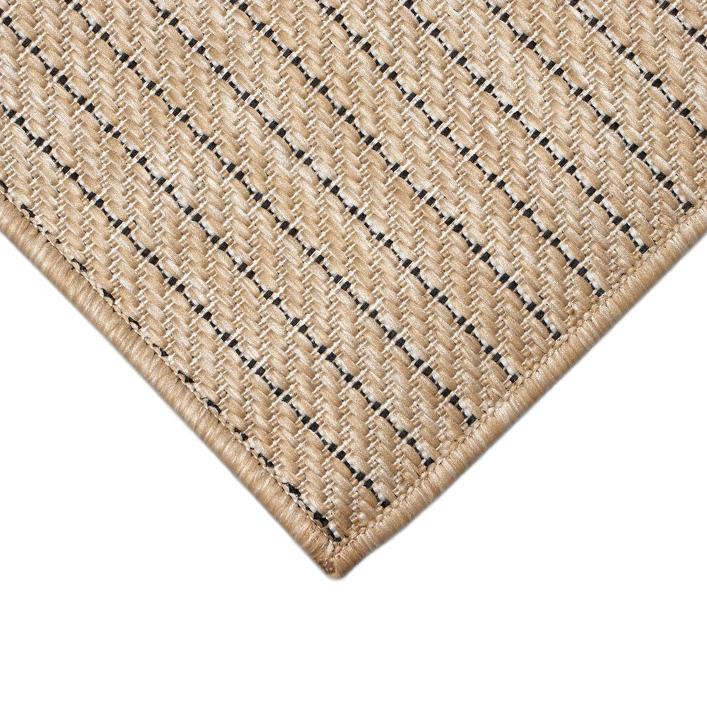 Trans Ocean Liora Manne Carmel Textured Stripe Area Rug - Stylish Indoor/Outdoor Decor For Any Space Natural Polypropylene,Polyester Cre58842212