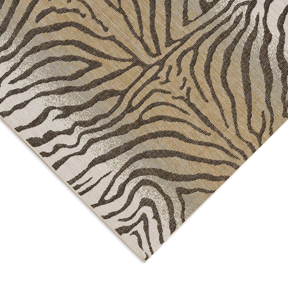 Trans Ocean Liora Manne Carmel Zebra Indoor/Outdoor Area Rug - Chic Transitional Style For Home Or Patio Decor Beige Polypropylene,Polyester Cres8843112