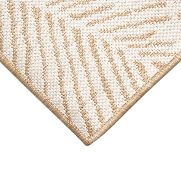 Trans Ocean Liora Manne Carmel Palm Indoor/Outdoor Area Rug – Tropical Botanical Leaf Design For Any Space Beige Polypropylene,Polyester Cres8843912